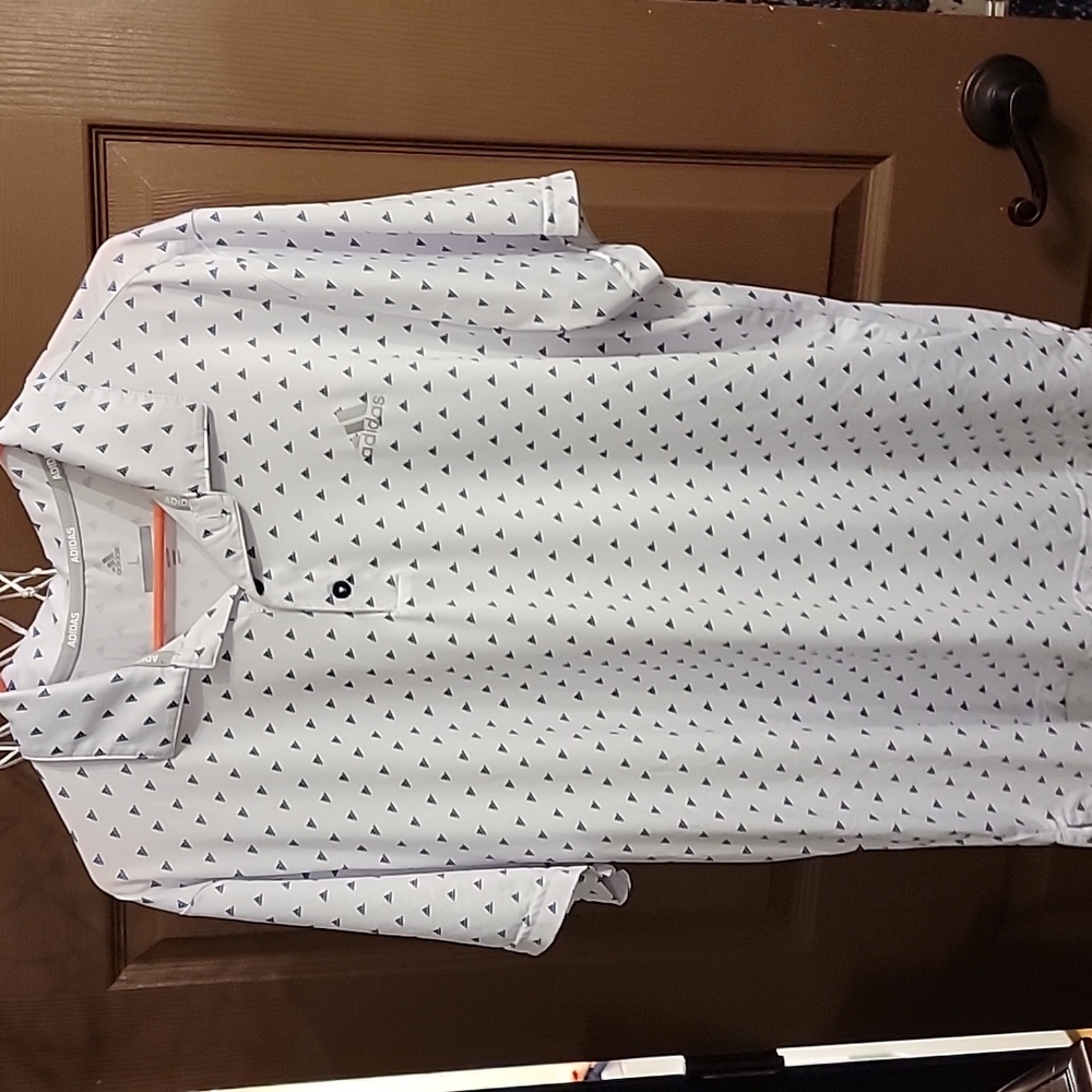 Mens Adidas logo golf polo